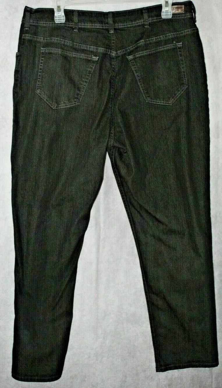 Riders By Lee Jeans Womens 22W Gray Dark Wash High Rise Straight Stretch Denim